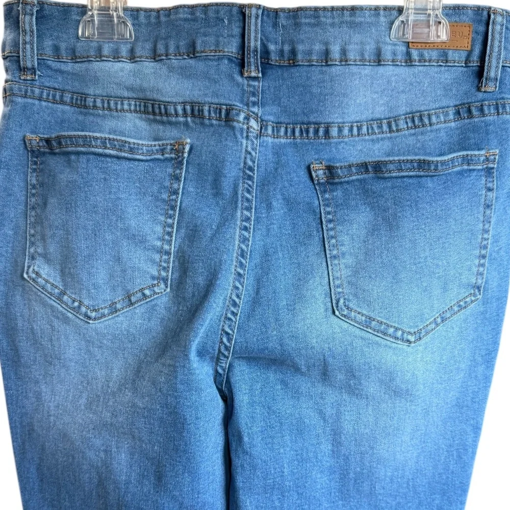 BLEU Button Detail Pocket Wide Leg Jeans Sz 8 - Picture 6 of 7
